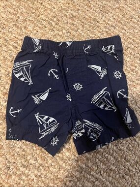 Carter's Navy Blue Nautical Sailboat Shorts